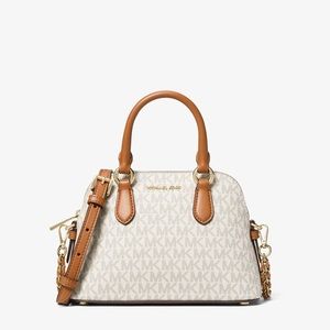 Michael Kors XS Vanilla Signature Logo Crossbody Satchel